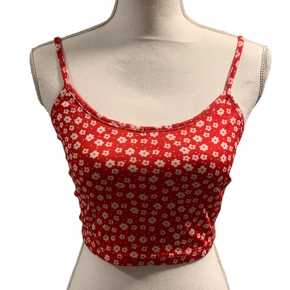 Red Floral Tank Top